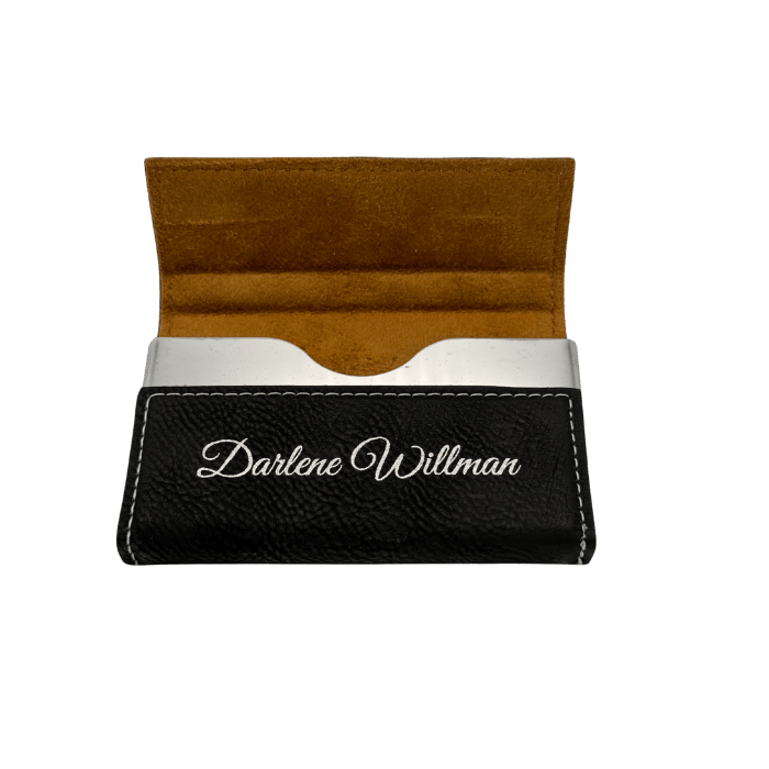 Personalized Engraved Business Card Holder image 1