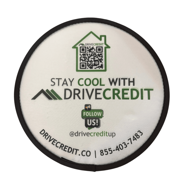 White Foldable Flying Disc Fans – Customizable Event Swag image 0