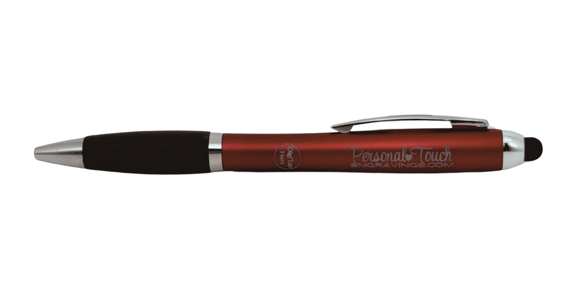 DigiTap™ Ink Light Up Pen with Stylus - Red image