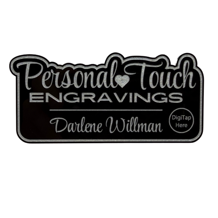 Bling DigiTap™ Name Badge - Black image
