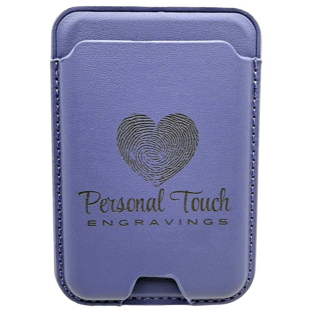 Engraved Leather MagSafe Phone Wallet image 0