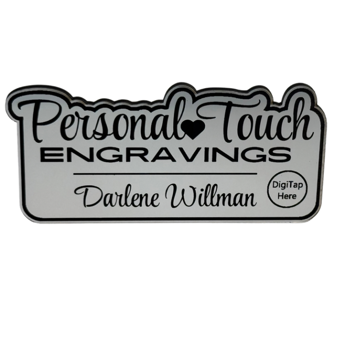 Bling DigiTap™ Name Badge - Brushed Nickel image