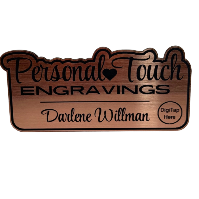 Bling DigiTap™ Name Badge - Rose Gold image